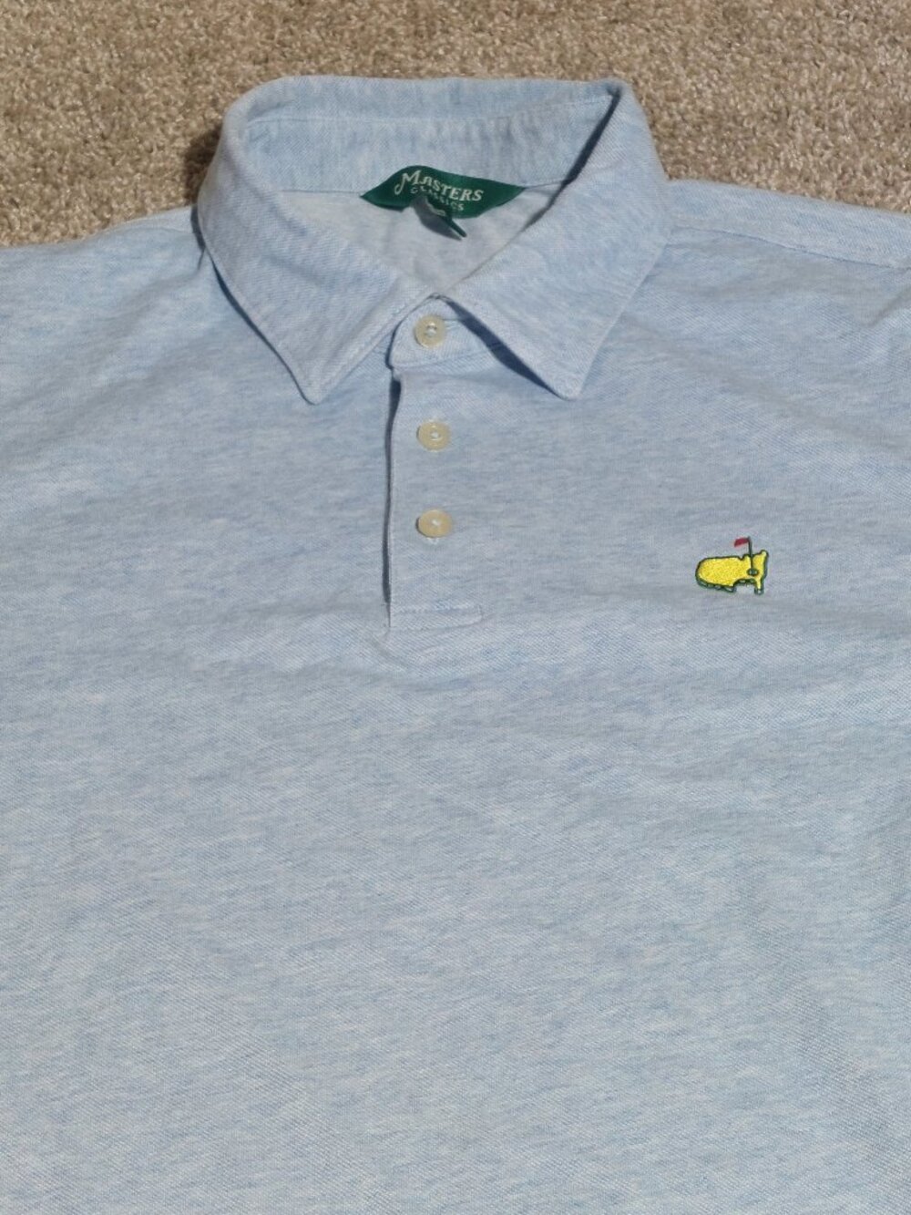 Augusta National Masters Classics Cotton blend Golf Polo Blue heather Size L